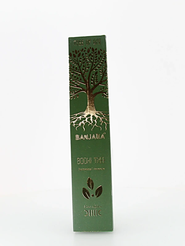 O incenso Banjara Tree of Life Baobab é originário da Índia e produzido artesanalmente por artesãos da comunidade tribal Banjara