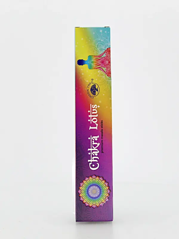 O incenso Green Tree Chakras Lótus é originário da Índia e produzido com ingredientes 100% naturais.