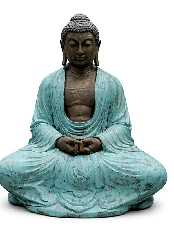 A estátua de Buda traz paz e serenidade a qualquer espaço interior ou exterior.