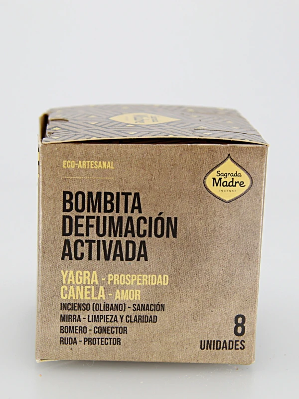 através da libertação de fumo intenso que ajuda a purificar