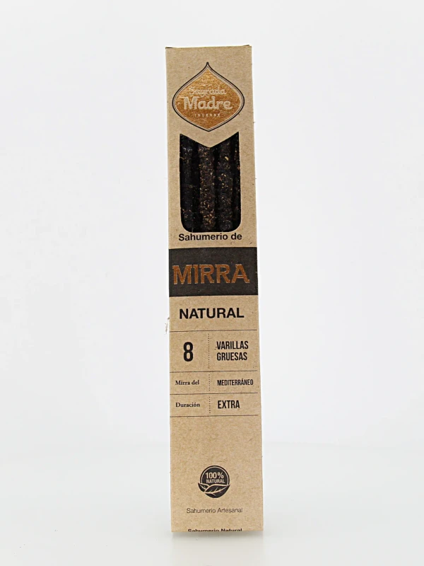 Incenso Natural de Mirra Mediterrâneo é elaborado com ingredientes naturais