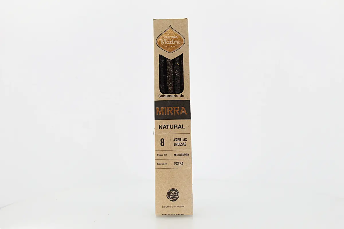 Incenso Natural de Mirra Mediterrâneo é elaborado com ingredientes naturais