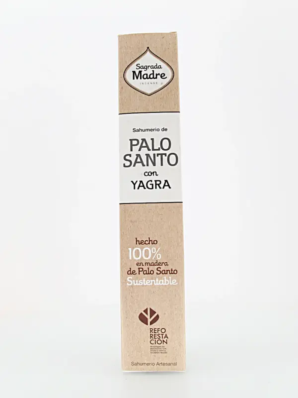 O incenso Madre Terra Pau Santo & Yagra possui um aroma envolvente e natural