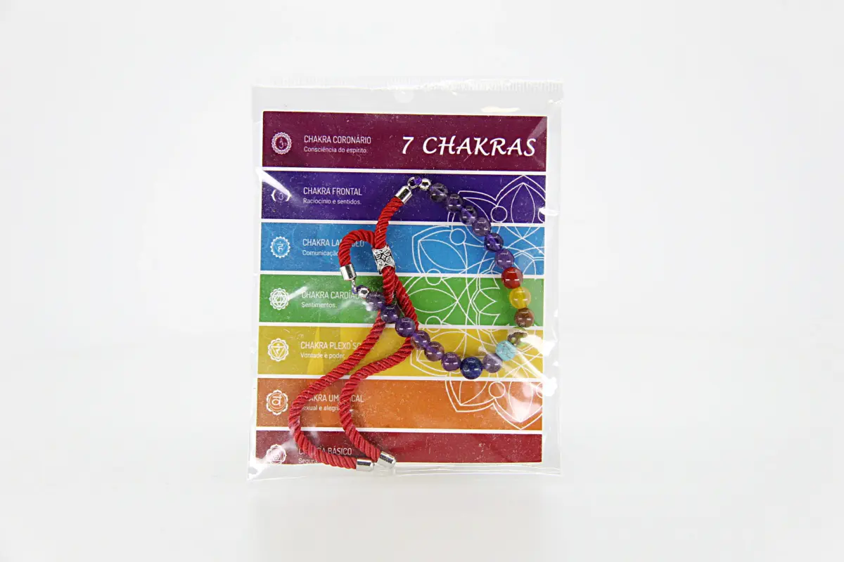 A pulseira com os 7 chakras