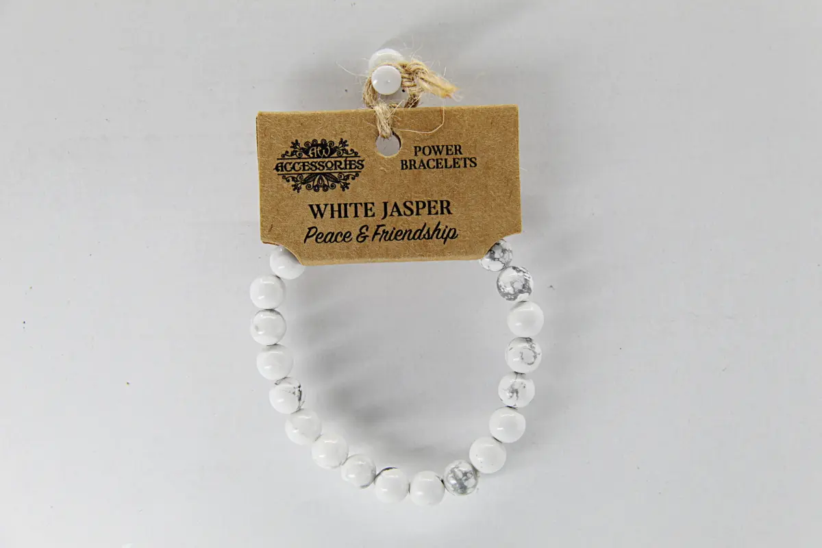 Pulseira de energia com jaspe branca é conhecida por promover tranquilidade