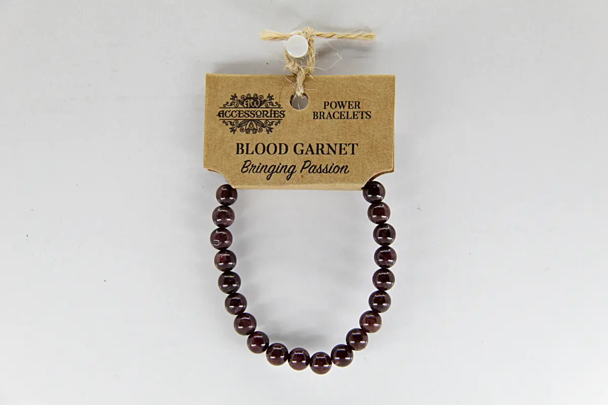 Pulseira de energia com granada sangue vermelho é conhecida como a pedra da paixão